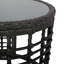 Table d'appoint grise, profondeur de produit 18,71 po x largeur 16,55 po, table de rangement pour boissons, 11,9 lb-1299431605