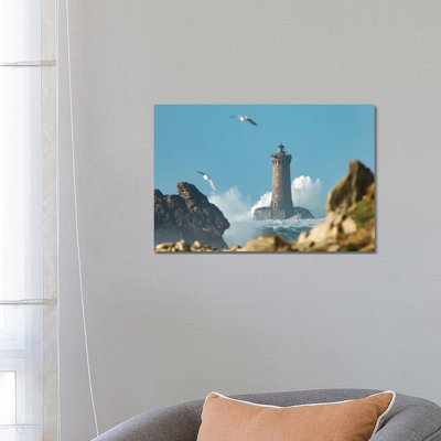 Windy Day In Brittany by Philippe Manguin - Wrapped Canvas Print