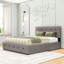 Grand lit plateforme tapissier avec tête de lit capitonnée, lit simple TG et deux tiroirs-749363512