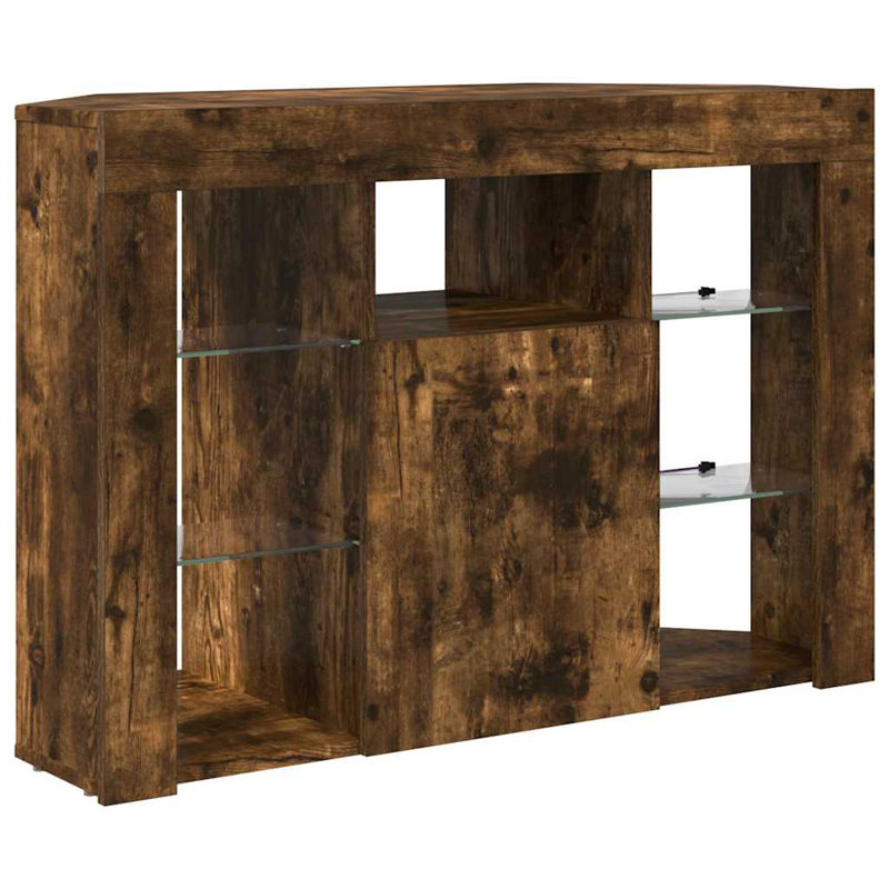 TV Stand for TVs up to 43", 68cm H x 100cm L x 40cm W, Smoked Oak