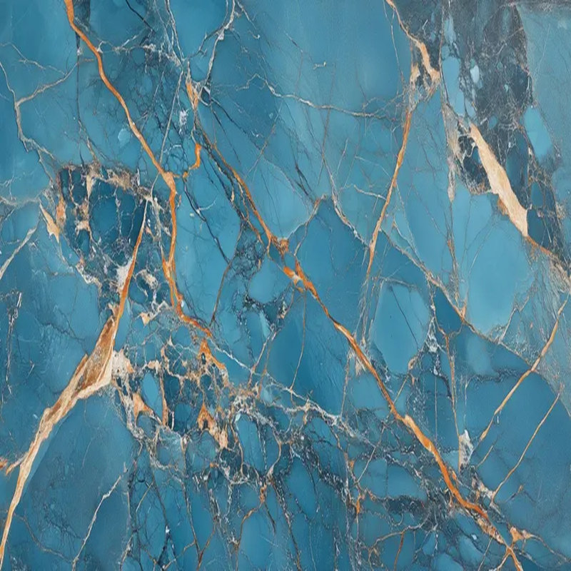 Bleu marbré luxueux, L 108 po x l 96 po