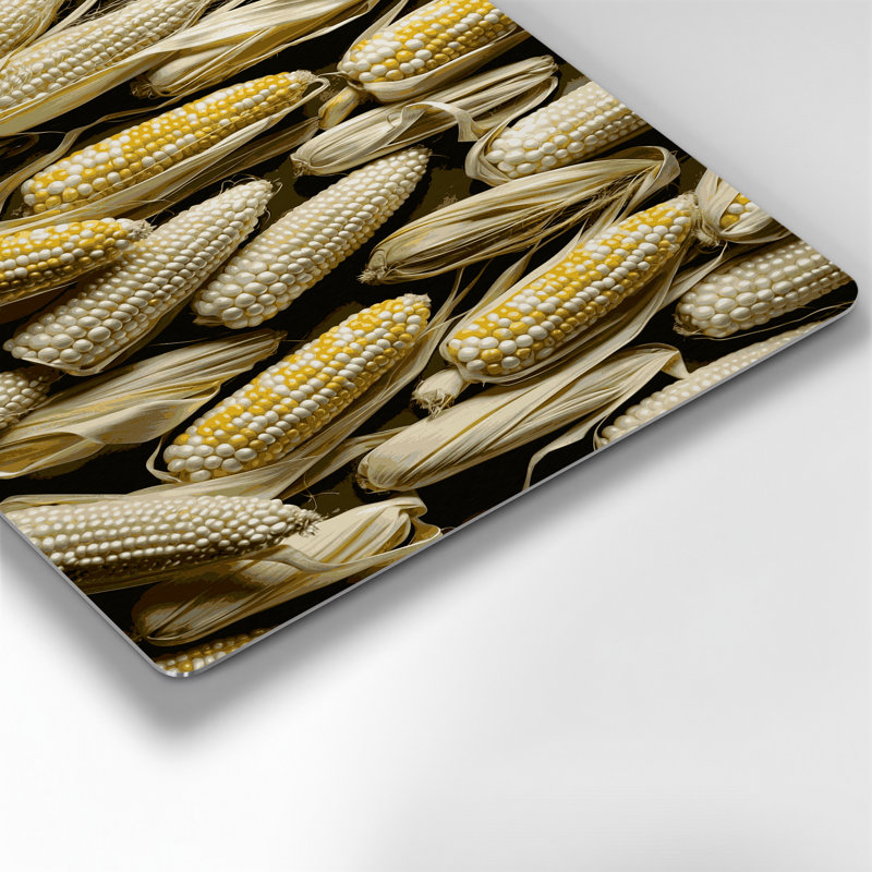 Vegetables Sweet Corn White Brown Metal Wall Art