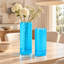 Vases de table Fleurine, hauts, en verre texturé dépoli, bleu-991189305