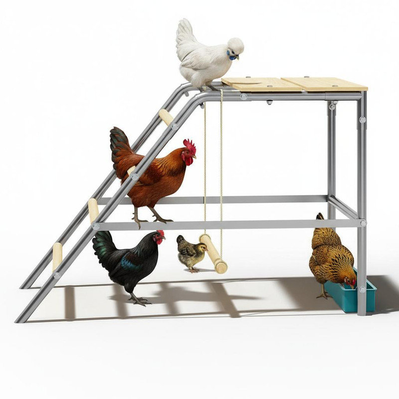 Perchoirs de perchoir pour poulailler durables - faciles à assembler et à nettoyer, échelle de perchoir pour volaille, canards, oies, pigeons, poulailler