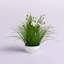 Cosmos artificiel en pot et herbe artificielle-841517893