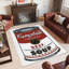 Tapis imprimé non tissé à motif géométrique contemporain pour une décoration intérieure rehaussée