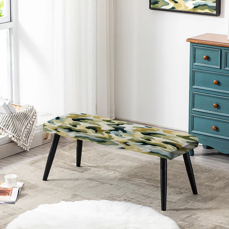 Banc rembourré noir camouflage Desert Oasis Ideational