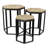 Solid Wood Top Nesting Tables End Table
