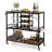 Costway 3 Tiers Bar Cart Home Serving Cart On Wheels With Glass Racks Wine Holders-31418768