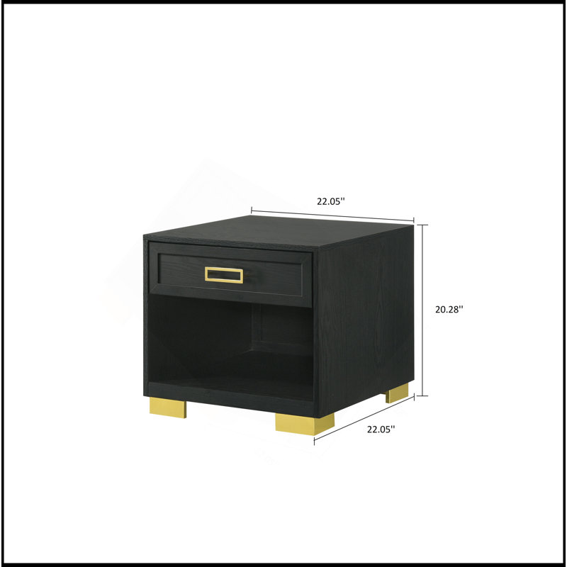 Table de bout contemporaine carrée 1Pc