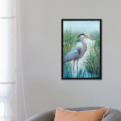 «Marsh Heron I» par Timothy O 'Toole, reproduction sur toile non encadrée