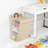 Two Large Beige Pieces,Foldable Laundry Hamper Basket For Home, Bathroom, Dorm - Multi-Functional Storage Organizer With Wall Mount Option, Made Of Breathable Linen Cotton Blend-121584484-121584483
