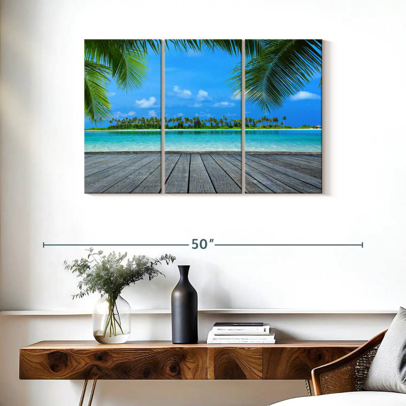 Gillard Maldives Tropical Landscape, 24" H x 38" W