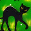 13.75" Lighted Black Cat Halloween Window Silhouette