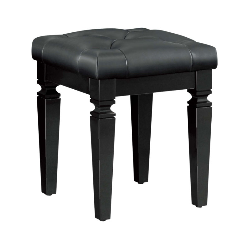 Tabouret de coiffeuse Modern Glam, Noir