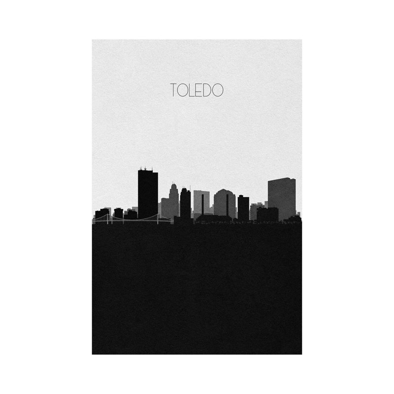 Toledo, Ohio City Skyline by Ayse Deniz Akerman - Wrapped Canvas Gallery-Wrapped Canvas Giclée