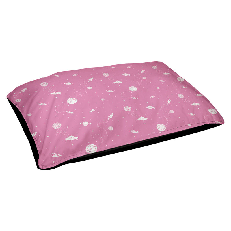 Coussin extérieur pour chien extérieur space Byrge, Moyen (L 29,5 po x P19,5 po x H 9,5 po), Rose