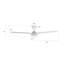 Ventilateur de plafond intelligent intérieur / extérieur Hoffen, ensemble d'éclairage à DEL à intensité variable et télécommande, fonctionne avec l'assistant Google, Amazon Alexa et les raccourcis Siri.-977037280-977037283-977037213
