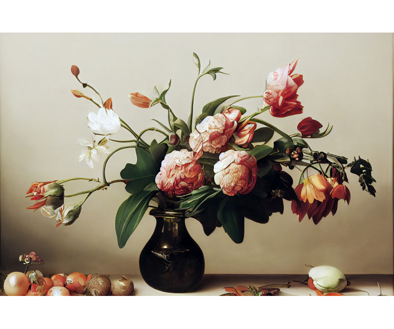 Peony, 81.28 cm H x 121.92 cm W