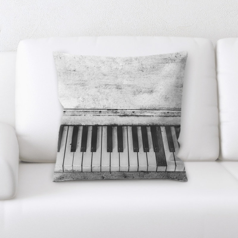 Coussin décoratif piano Vintage