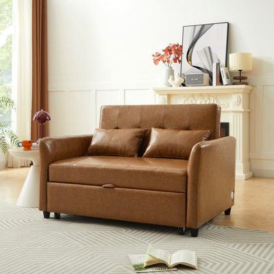 Orisfur. 51.57" Convertible Sleeper Bed, Adjustable Oversized Armchair  with Three USB Ports