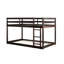 Lit simple au-dessus d'un lit mezzanine en bois d'hévéa