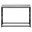 Table décorative décorative - Stratifié gris, console en métal noir avec cadre supérieur stratifié, chambre à coucher