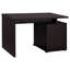 Table de bureau Modern Cappuccino - 2 tiroirs, espace de travail spacieux, organisation efficace, 2 espaces de travail spacieux