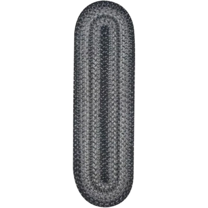 Tapis d'escalier d'intérieur tressé en jute de qualité supérieure - taille 8 po x 28 po, Silex gris, 13