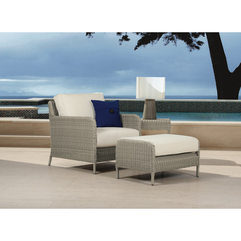Manhattan Outdoor Patio Lounge Chair with Sunbrella Cushions, Canvas Skyline Sunbrella®