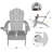 Oversized Adirondack 3 Piece Seating Group-86558830