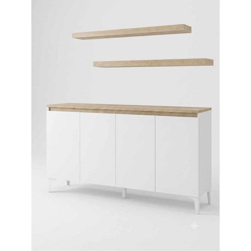 Armoire polyvalente, White/Natural
