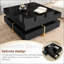Table basse moderne à haute brillance avec 4 tiroirs, table de salon carrée multi-rangements pour le salon ON-TREND-1526314936