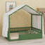 Lit plateforme avec baldaquin, barrières de sécurité et porte d'entrée pour les chambres d'enfants-82321688-82321695