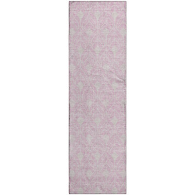 Premium Machine Washable Prisco Pink Rug