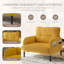Fauteuil capitonné en velours côtelé de 26,4 po de largeur-516553402