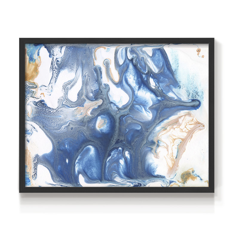 «Dancing Blue II», reproduction encadrée, Noir, noir, noir, noir, H 16 po x l 20 po