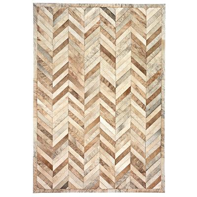 Apollo Cowhide Chevron Indoor Rug