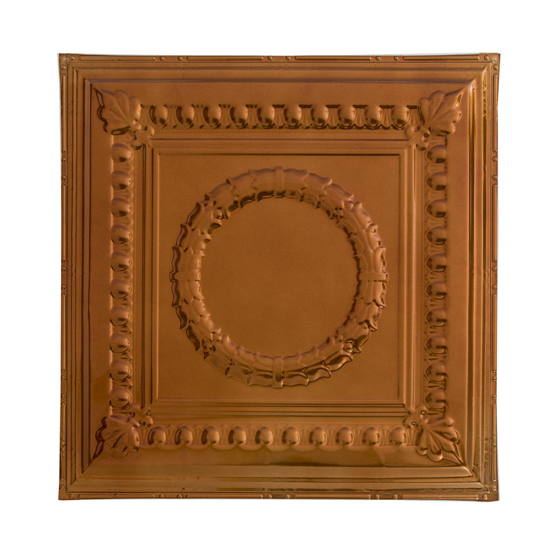 Dalle de plafond Great Lakes Tin Cleveland (paquet de 5), Brun