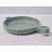 8" Aqua Patterned Clay Frying Pan