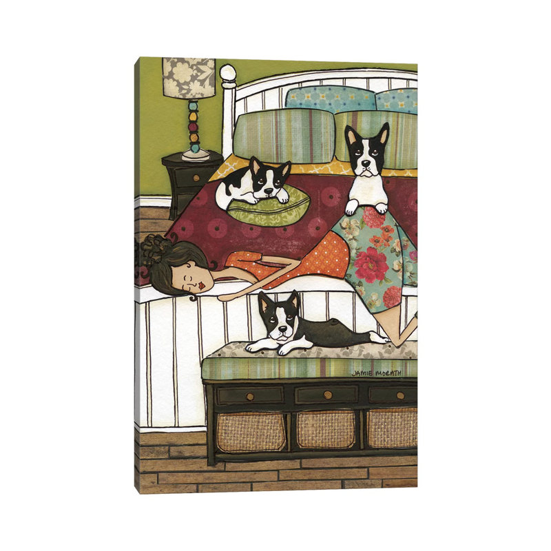 Boston's Bed by Jamie Morath - Wrapped Canvas Painting, 20.32 cm H x 30.48 cm W