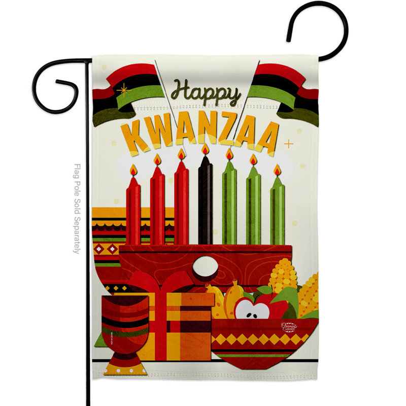 Drapeau de jardin en polyester 18,5 x 13 po Gwanzaa