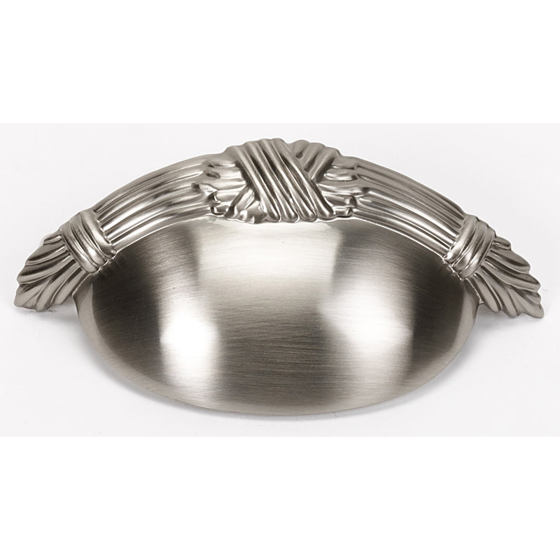 Poignée de porte-gobelet 3 "Ribbon and Reed, Nickel satiné