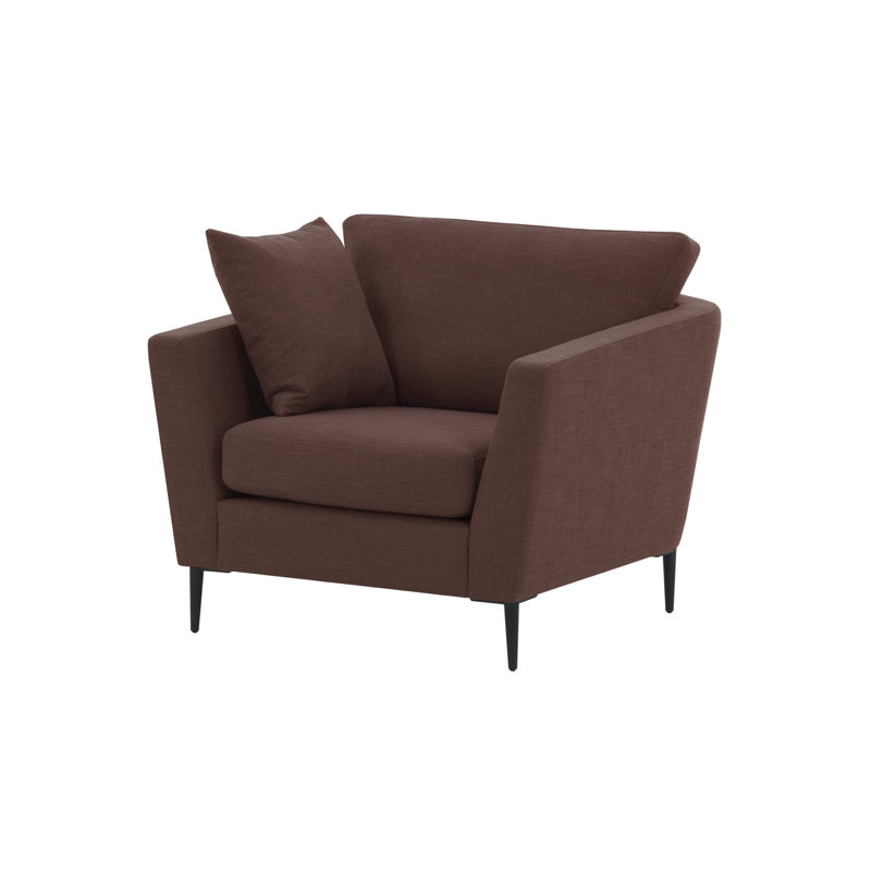 Rahul Velvet Armchair, Brown