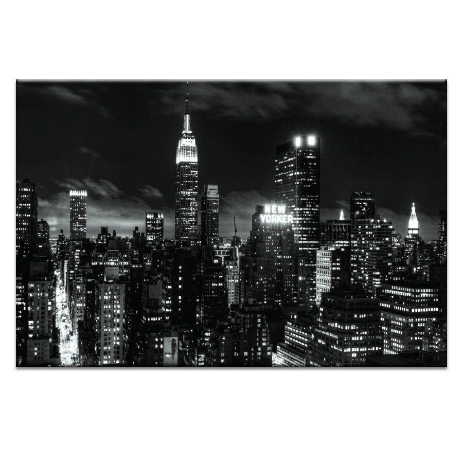 'Monochrome City' by Andrew Paranavitana Photographic Print on Wrapped Canvas