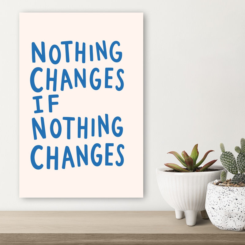 Action Inspires Change Bold Minimalist Abstract Wall Art Print by Mathieu - Wrapped Canvas Print, 45.72cm H x 30.48cm W