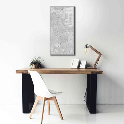 «Tinted Map of Boston» par Vision Studio, art mural sur toile
