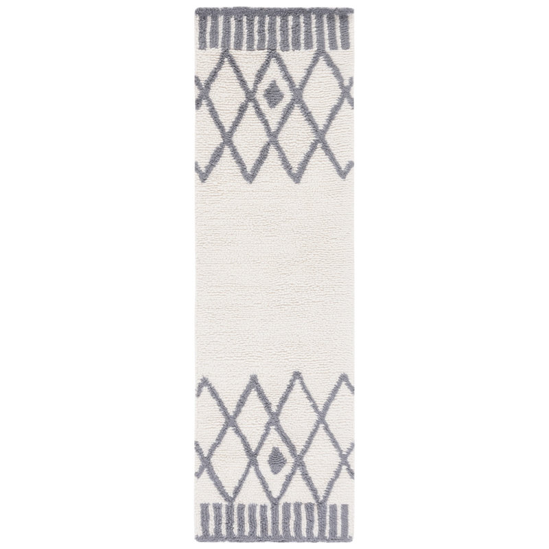 Tapis ivoire / gris Vermont 553, Tapis de couloir 2 pi 3 po x 8 pi