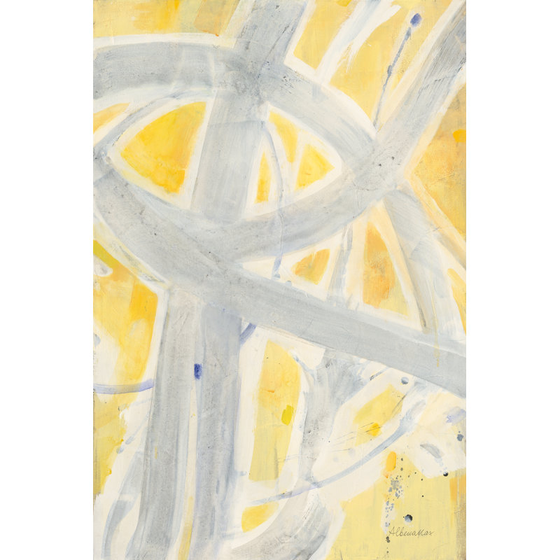 Intersections II by Albena Hristova - Painting Print, 76cm H x 51cm W, Black Floater Framed