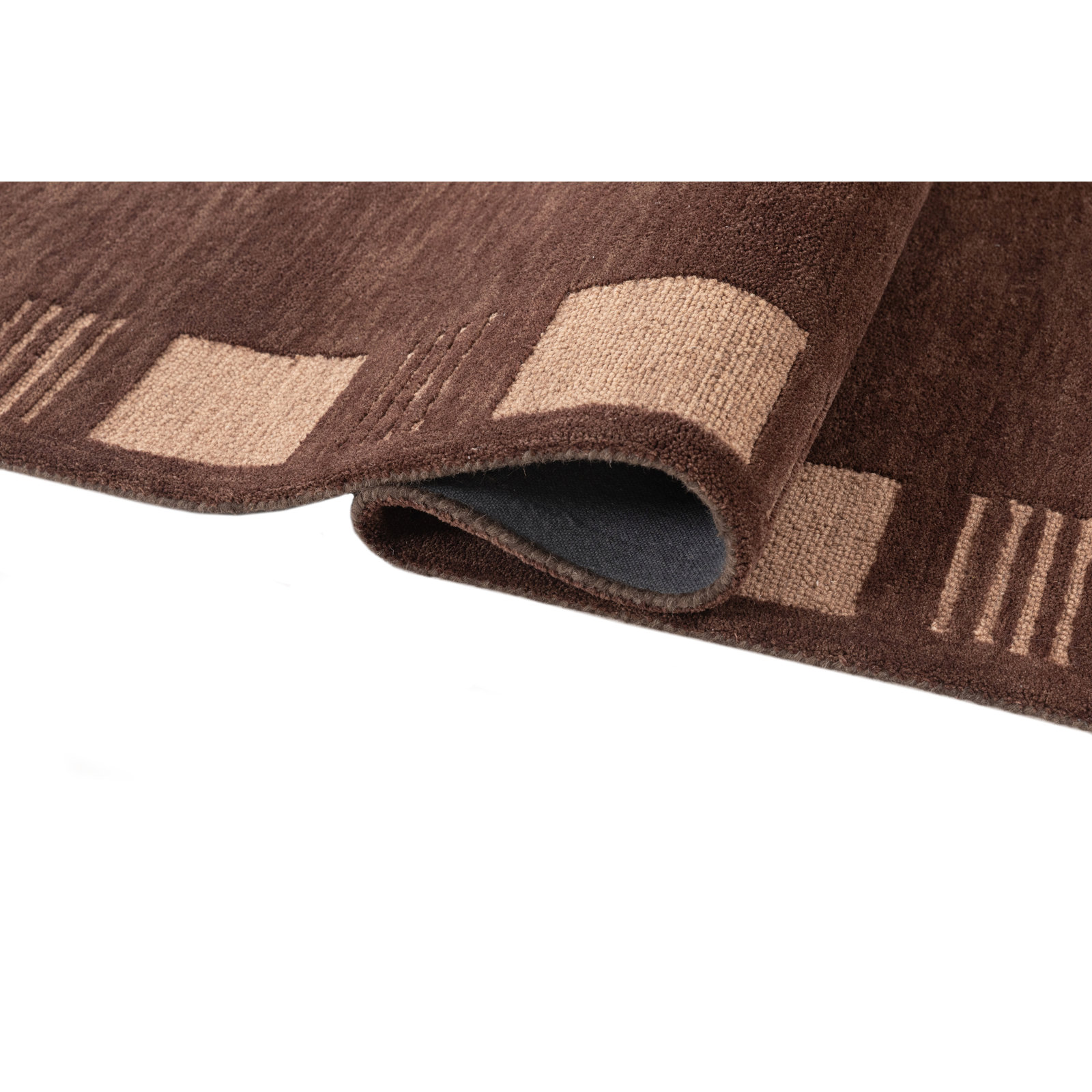 Hand-Tufted Geometric Wool Rug, Red, 8'9x11'9